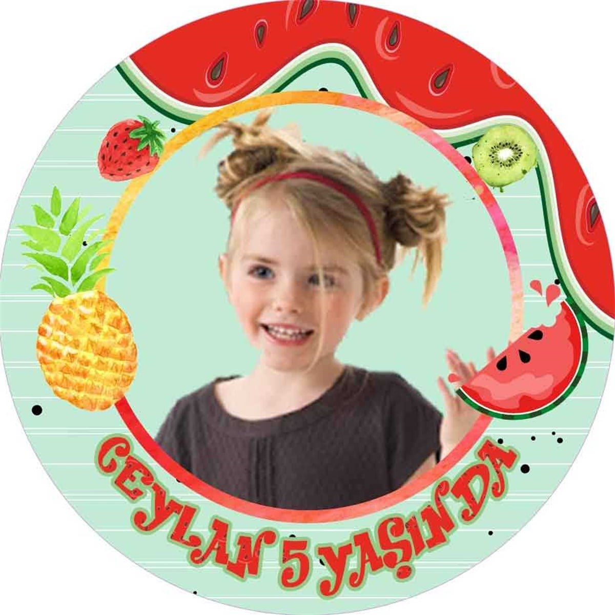 Kişiye Özel Çılgın Meyveler Sticker 24 Adet