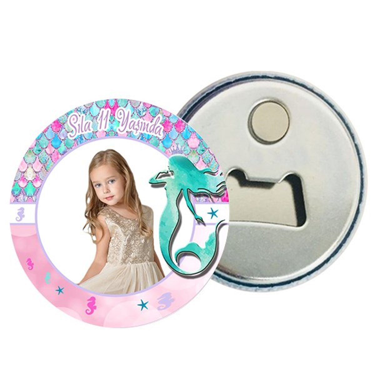 Kişiye Özel Deniz Kızı Magnet Açacak 15 Adet