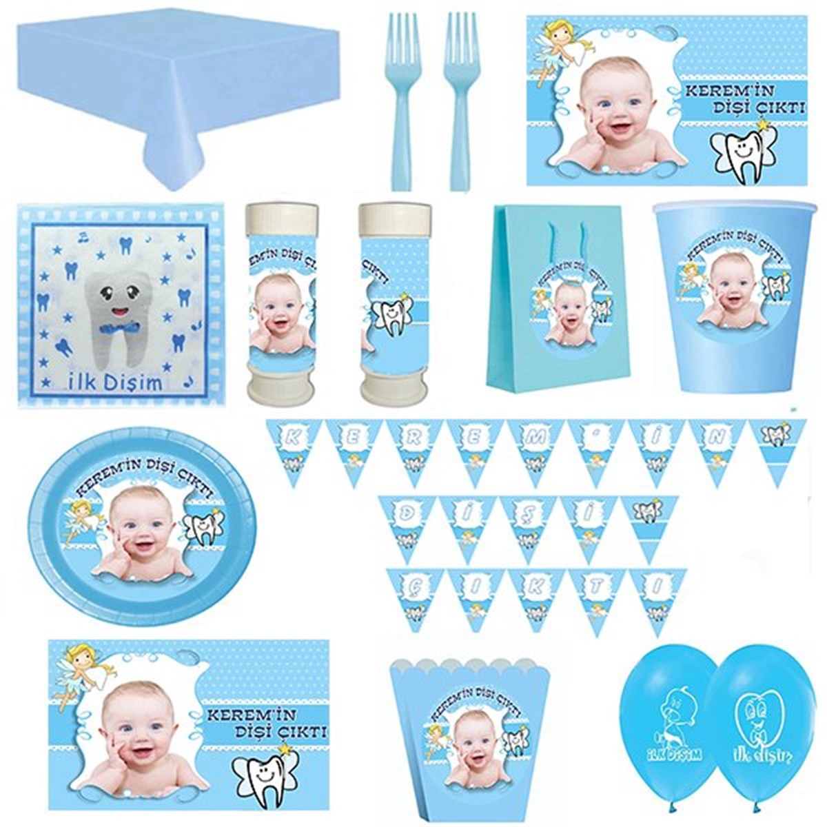 Kişiye Özel Diş Buğdayı Erkek 24 Kişilik Parti Seti