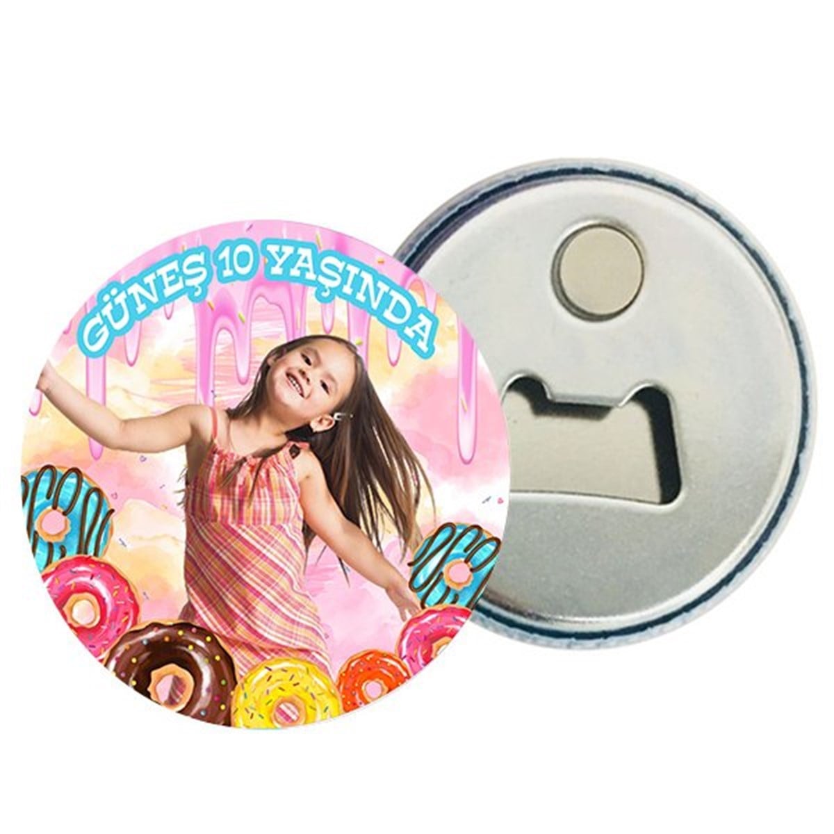 Kişiye Özel Donut Magnet Açacak 15 Adet