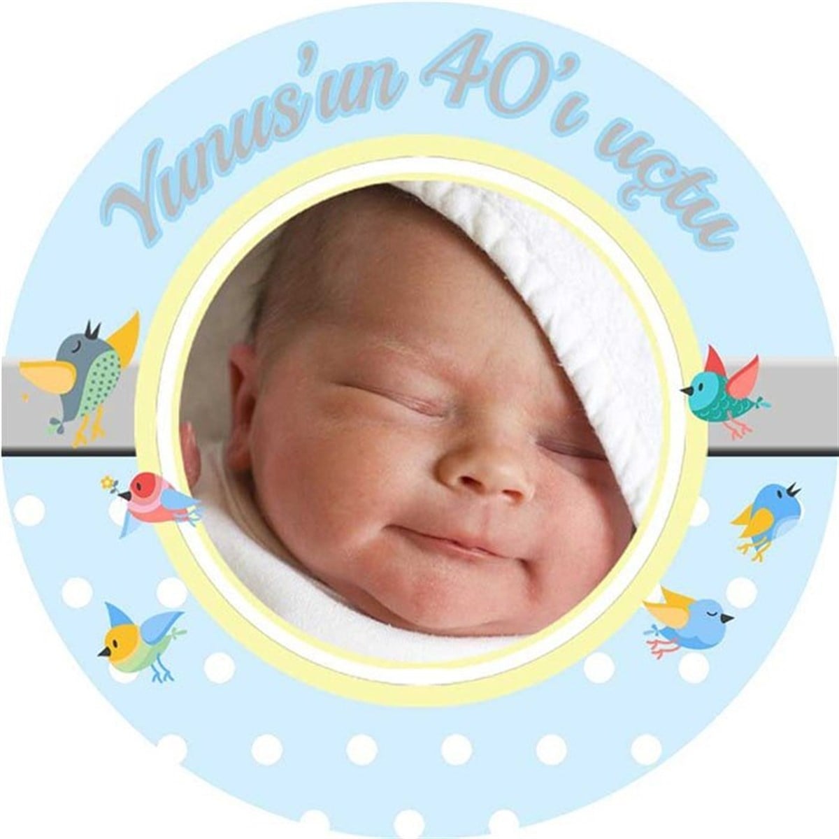 Kişiye Özel Erkek 40 Uçurma Partisi Sticker 24 Adet