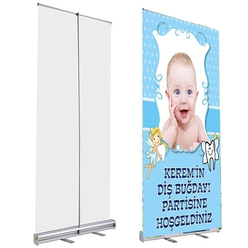 Kişiye Özel Erkek Diş Buğdayı Roll Up Afiş