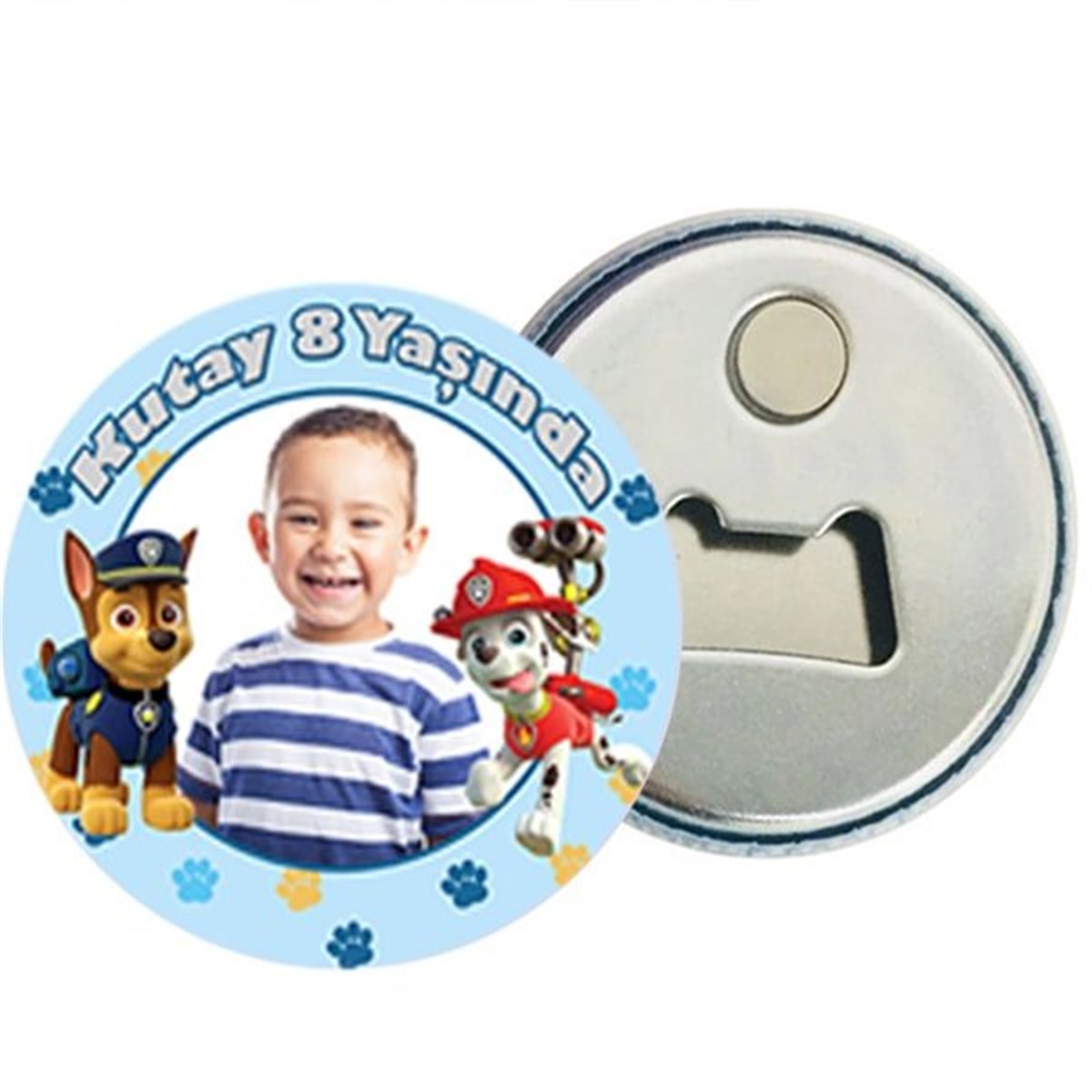 Kişiye Özel Erkek Paw Patrol Magnet Açacak 15 Adet