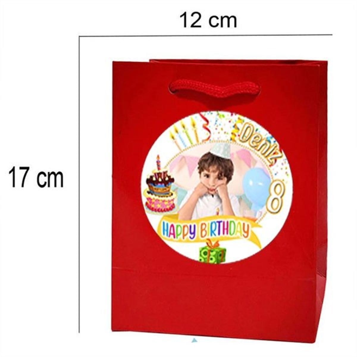 Kişiye Özel Happy Birthday Çanta 10 Adet