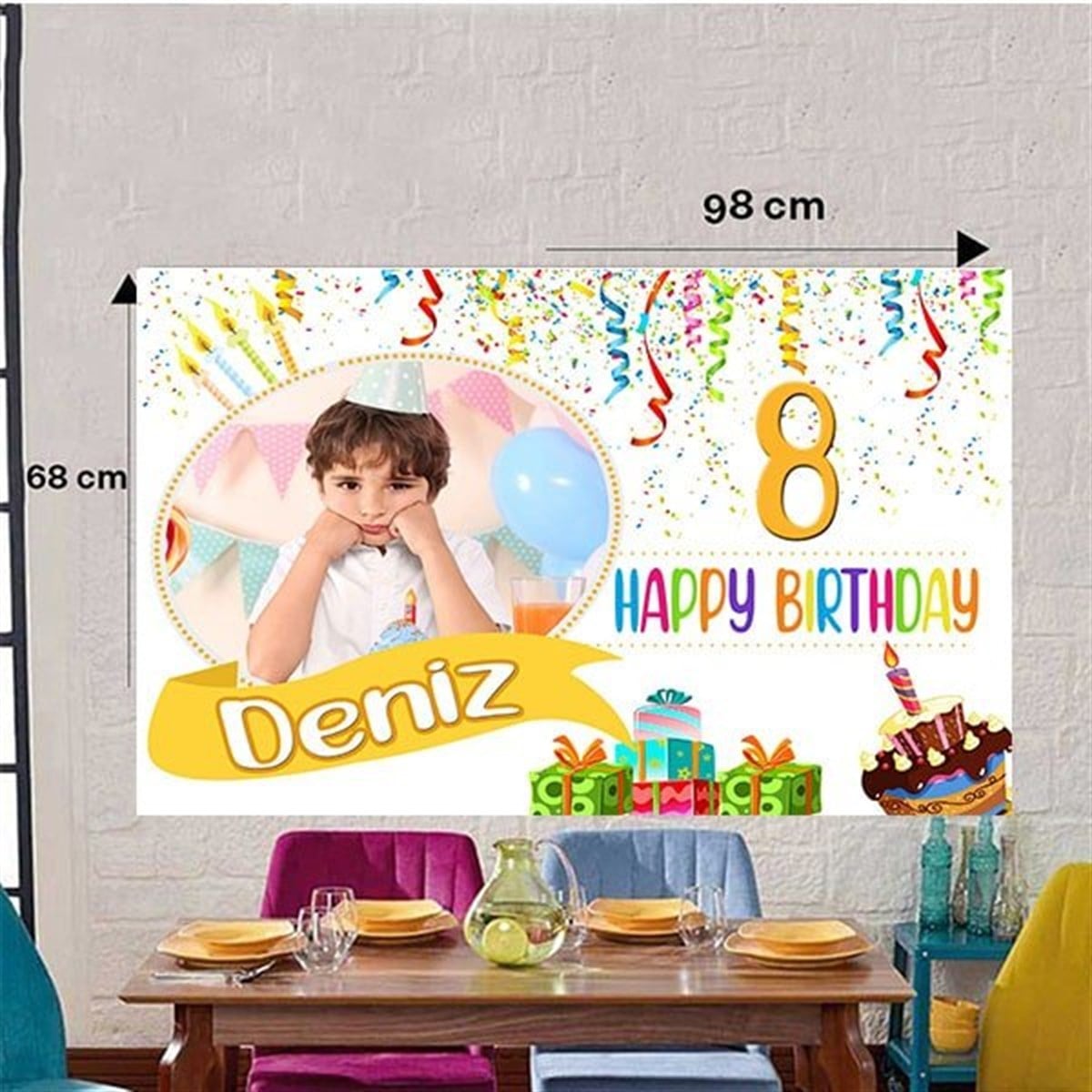 Kişiye Özel Happy Birthday Duvar Panosu