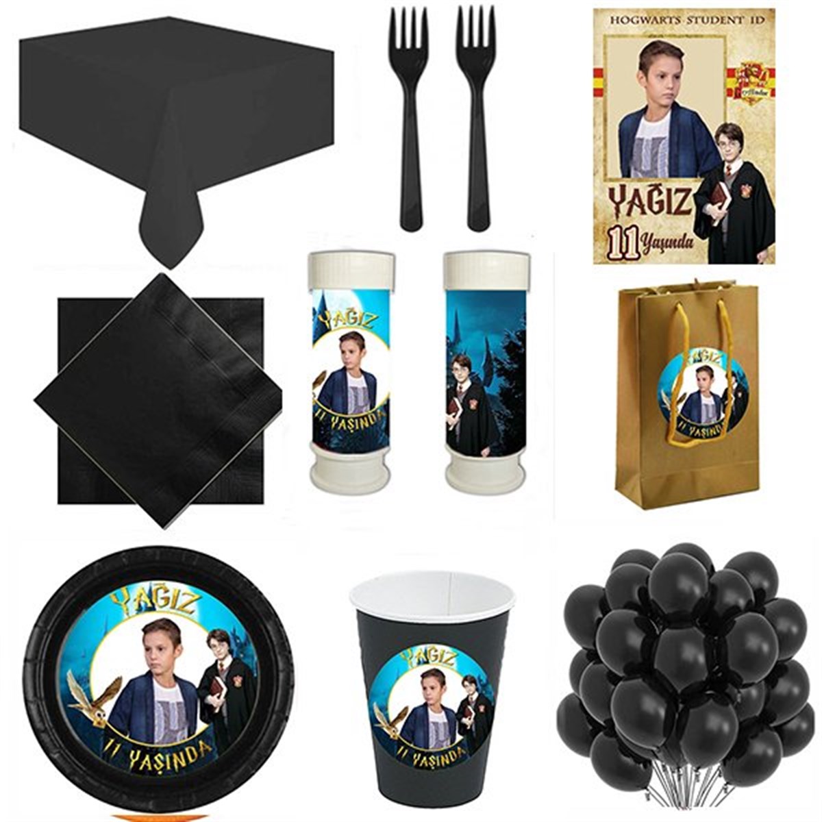 Kişiye Özel Harry Potter 8 Kişilik Parti Seti