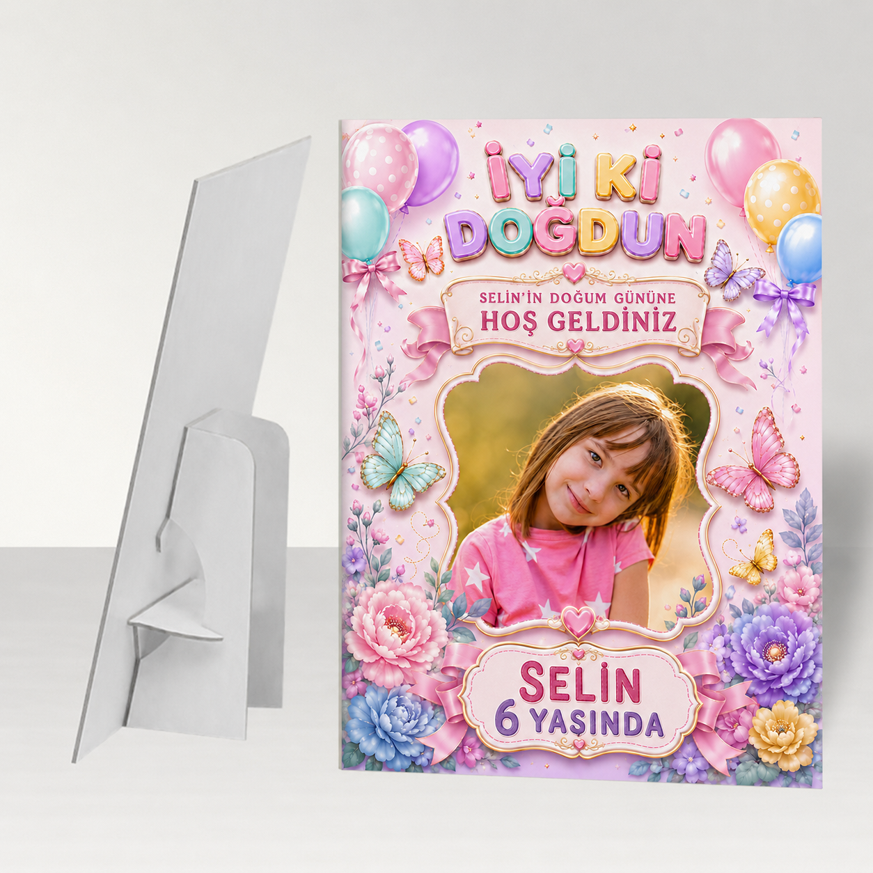 Kelebek KonseptiKişiye Özel Kelebek Ayaklı Pano