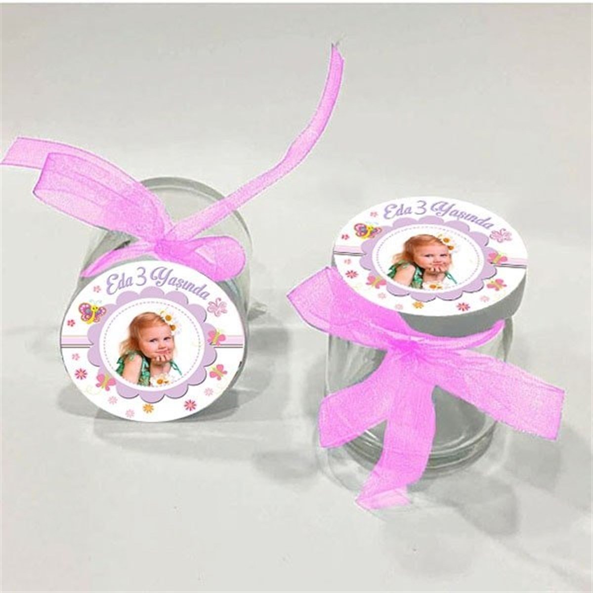 Kişiye Özel Kelebek Kavanoz 10 Adet