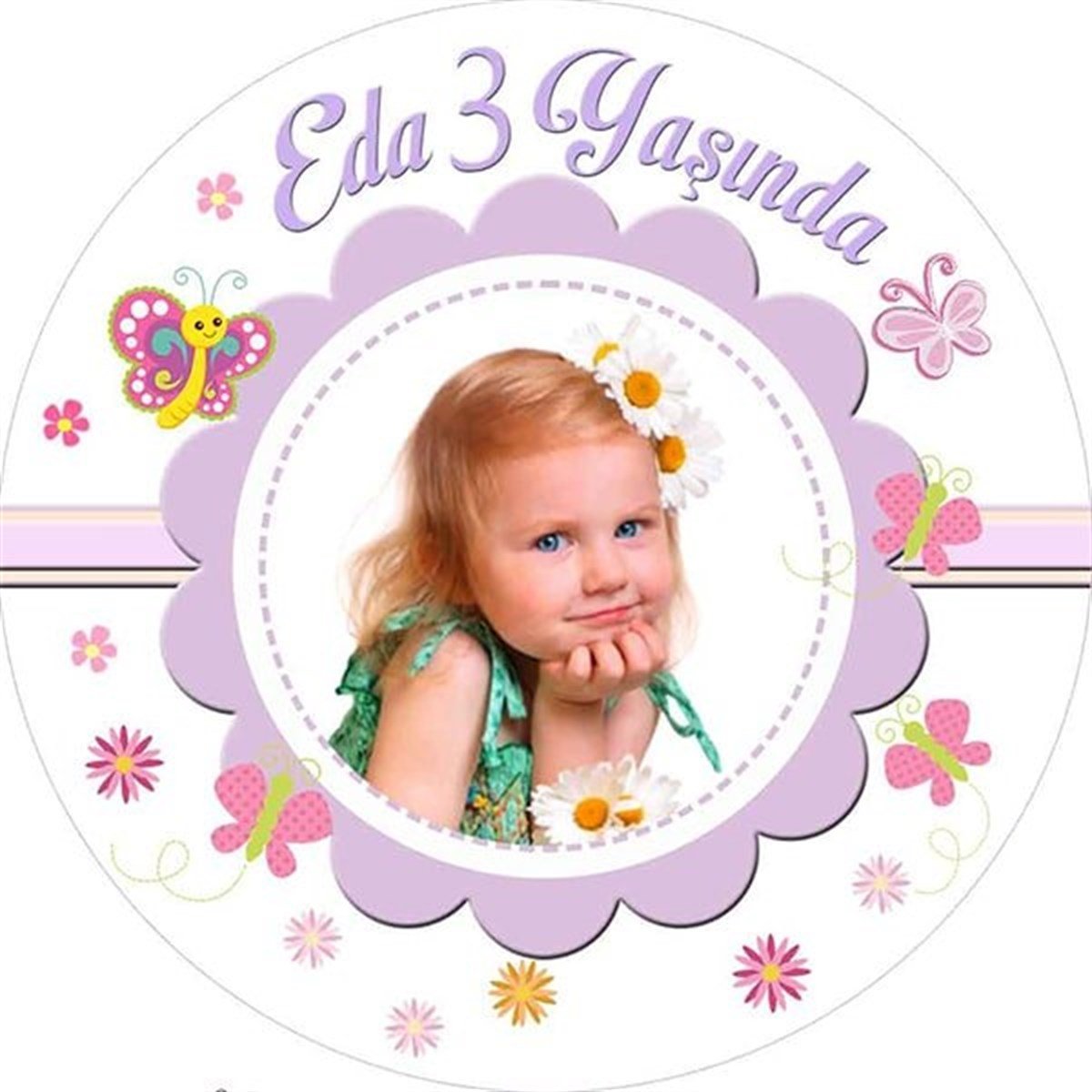 Kişiye Özel Kelebek Sticker 24 Adet