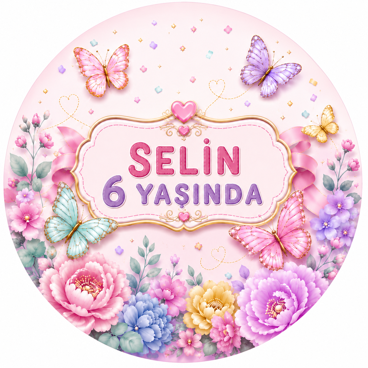 Kelebek KonseptiKişiye Özel Kelebek Sticker 24 Adet