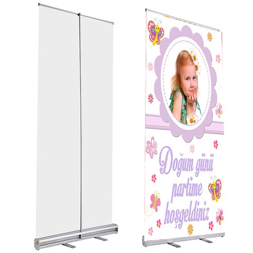 Kişiye Özel Kelebek Temalı Roll Up Afiş