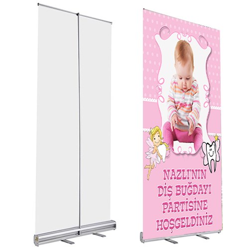 Kişiye Özel Kız Diş Buğdayı Temalı Roll Up Afiş