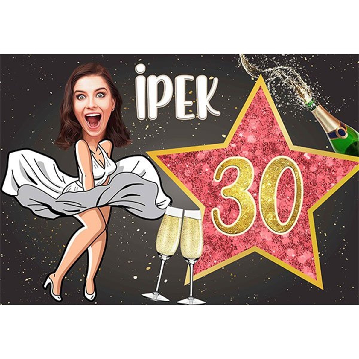 Kişiye Özel Kız Hollywood Afiş