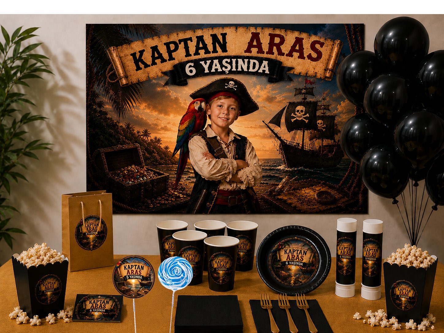 Korsan KonseptiKişiye Özel Korsan 24 Kişilik Parti Seti
