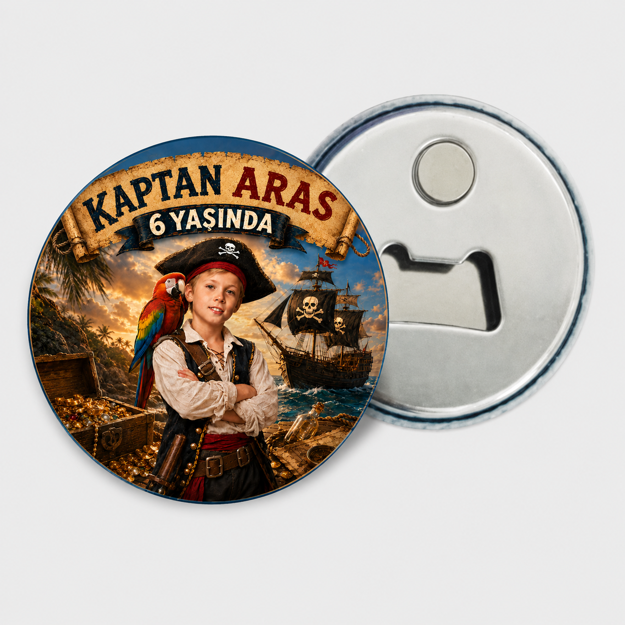 Korsan KonseptiKişiye Özel Korsan Magnet Açacak 15 Adet
