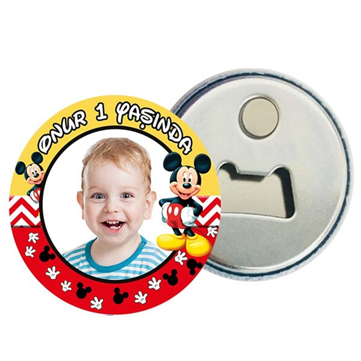 Kişiye Özel Mickey Mouse Magnet Açacak 15 Adet