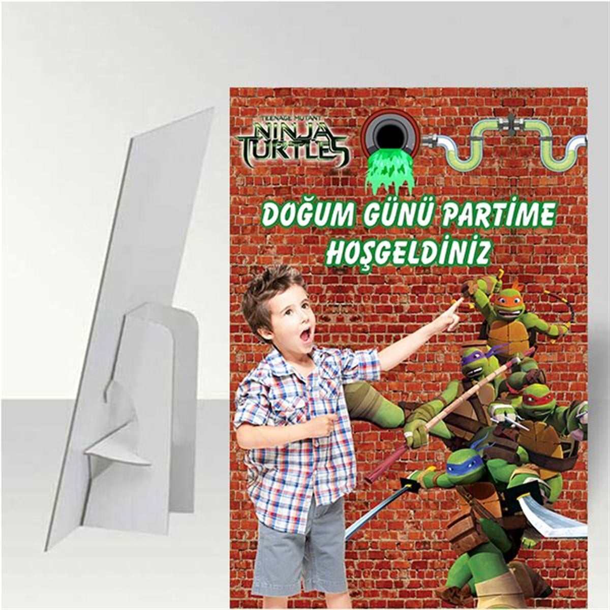 Kişiye Özel Ninja Kaplumbağalar Ayaklı Pano