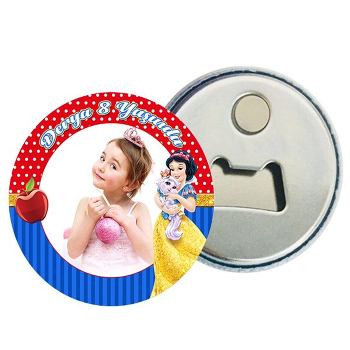 Kişiye Özel Pamuk Prenses Magnet Açacak 15 Adet