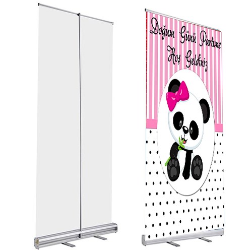Kişiye Özel Panda Temalı Roll Up Afiş