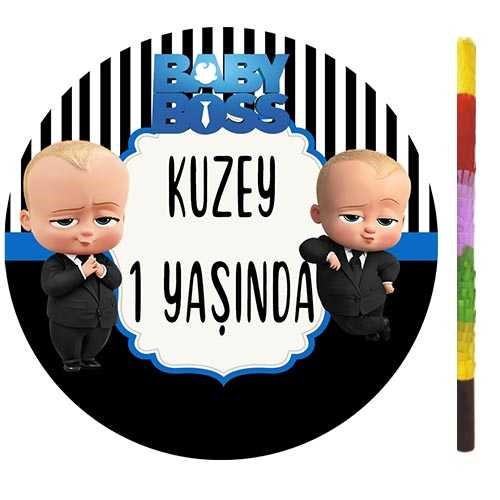 Kişiye Özel Patron Bebek Pinyata + Sopası