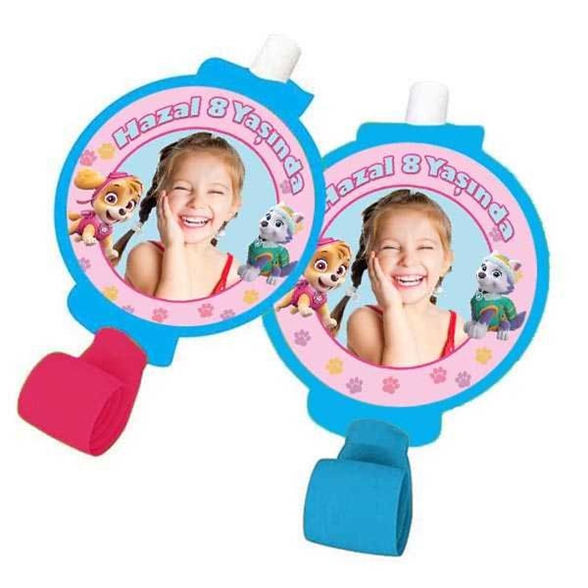 Kişiye Özel Paw Patrol Kız Kaynana Dili 6 Adet