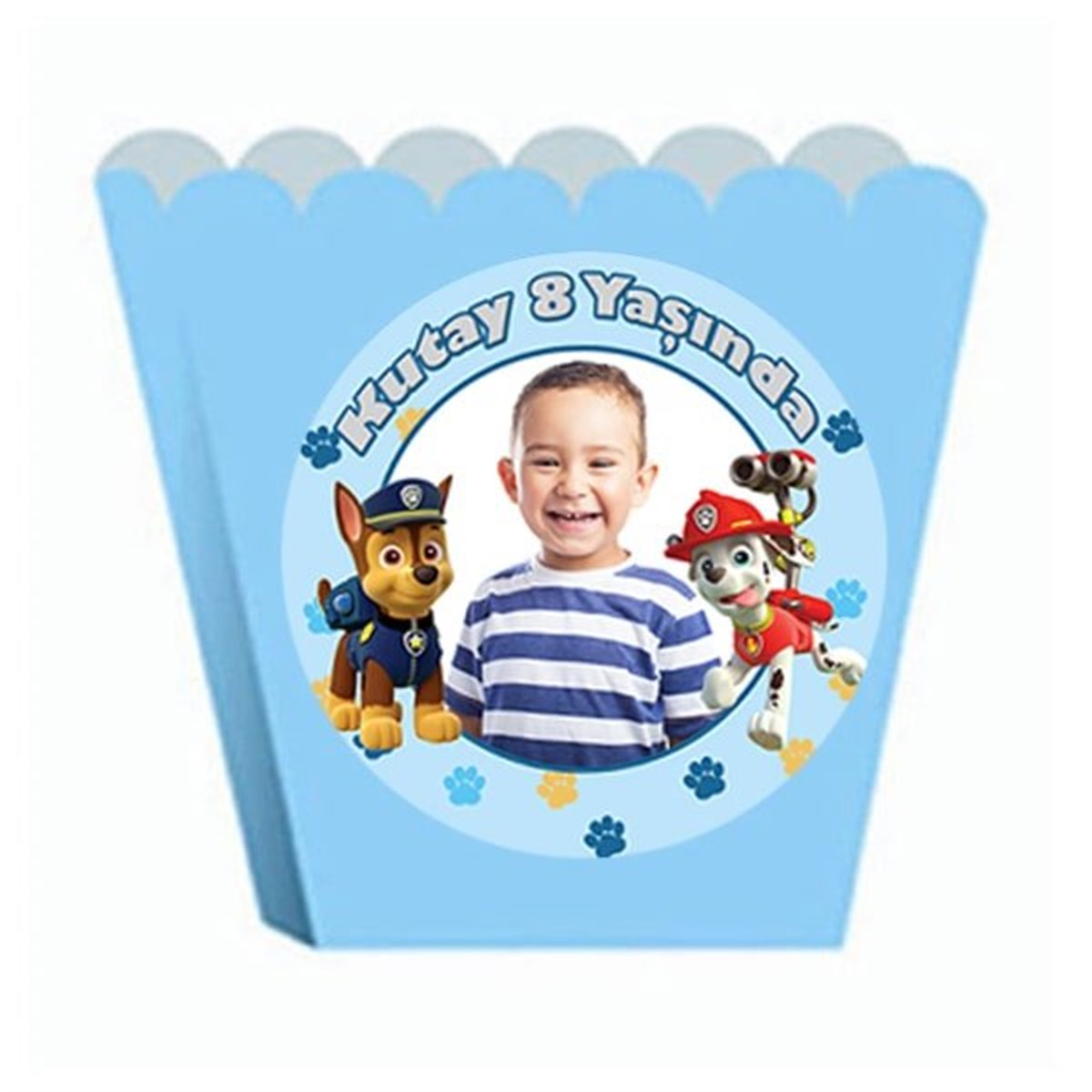 Kişiye Özel Paw Patrol Popcorn Kutusu 8 Adet