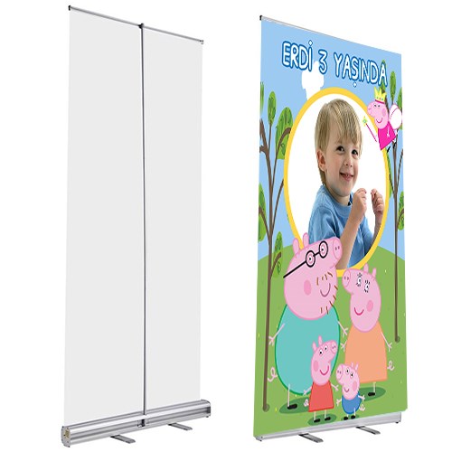 Kişiye Özel Peppa Pig Erkek Roll Up Afiş