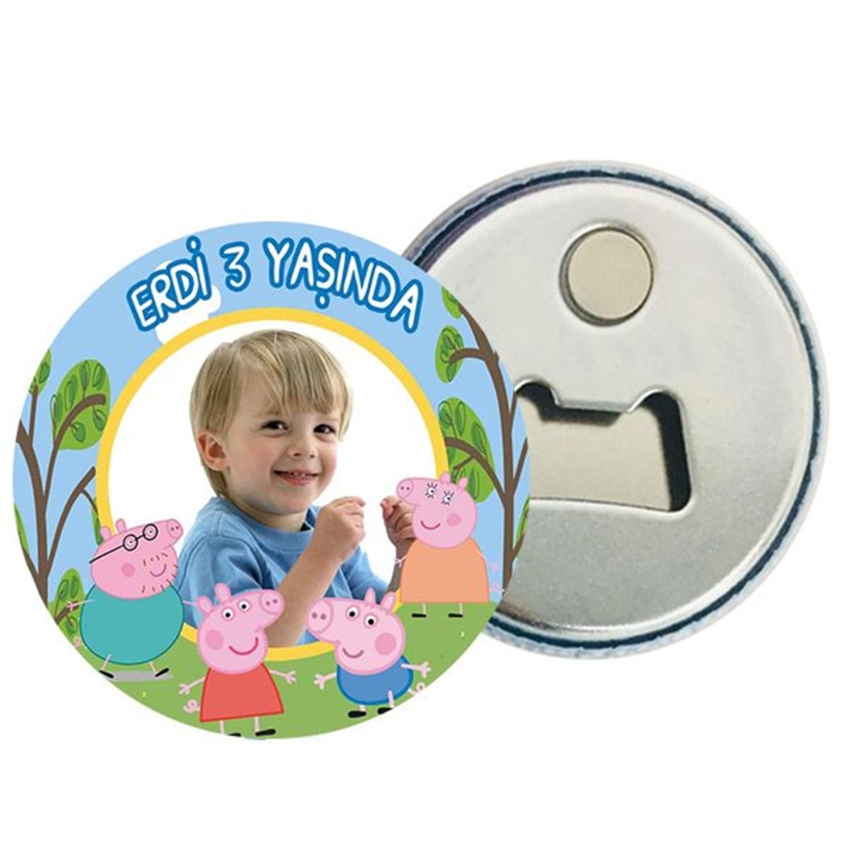 Kişiye Özel Peppa Pig Magnet Açacak 15 Adet