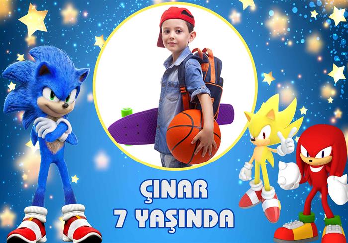 Kişiye Özel Sonic Afiş