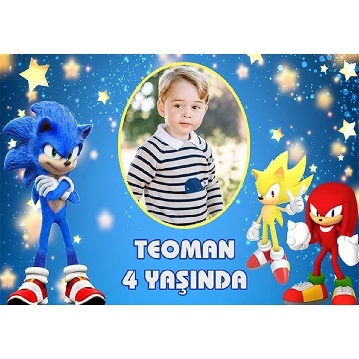 Kişiye Özel Sonic Doğum Günü Afişi