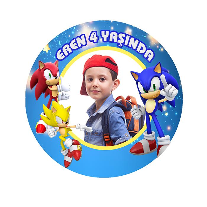 Kişiye Özel Sonic Sticker 24 Adet