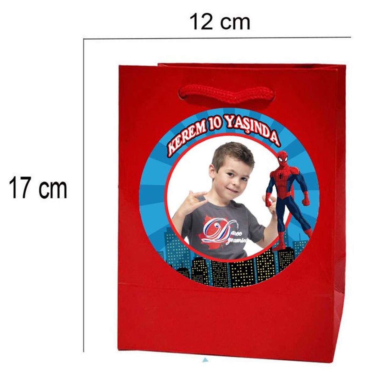 Kişiye Özel Spiderman Hediye Çantası 10 Adet