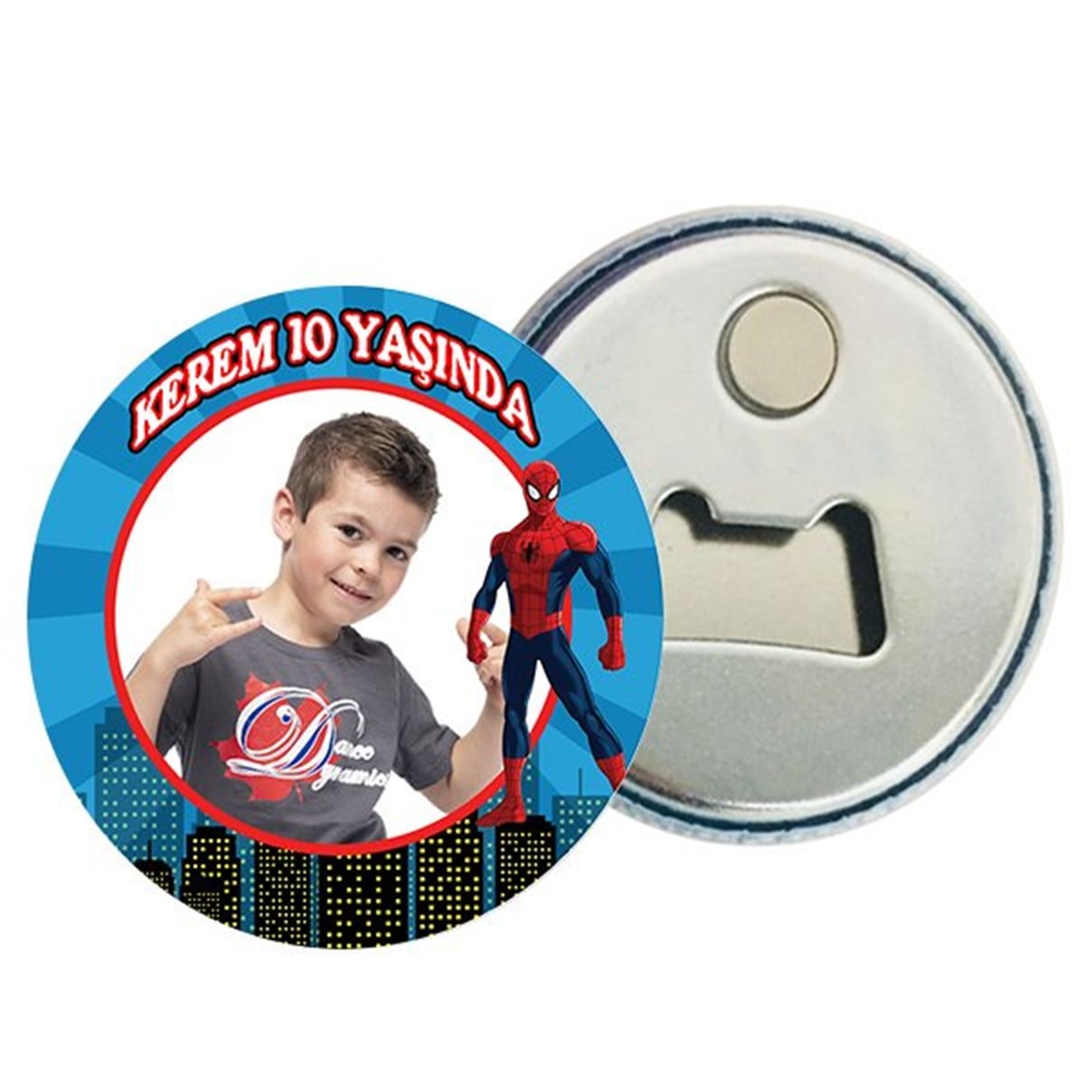 Kişiye Özel Spiderman Magnet Açacak 15 Adet
