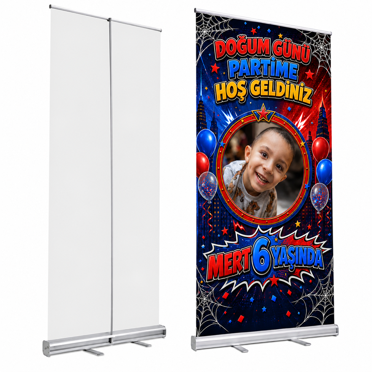 Spiderman KonseptiKişiye Özel Spiderman Temalı Roll Up Afiş