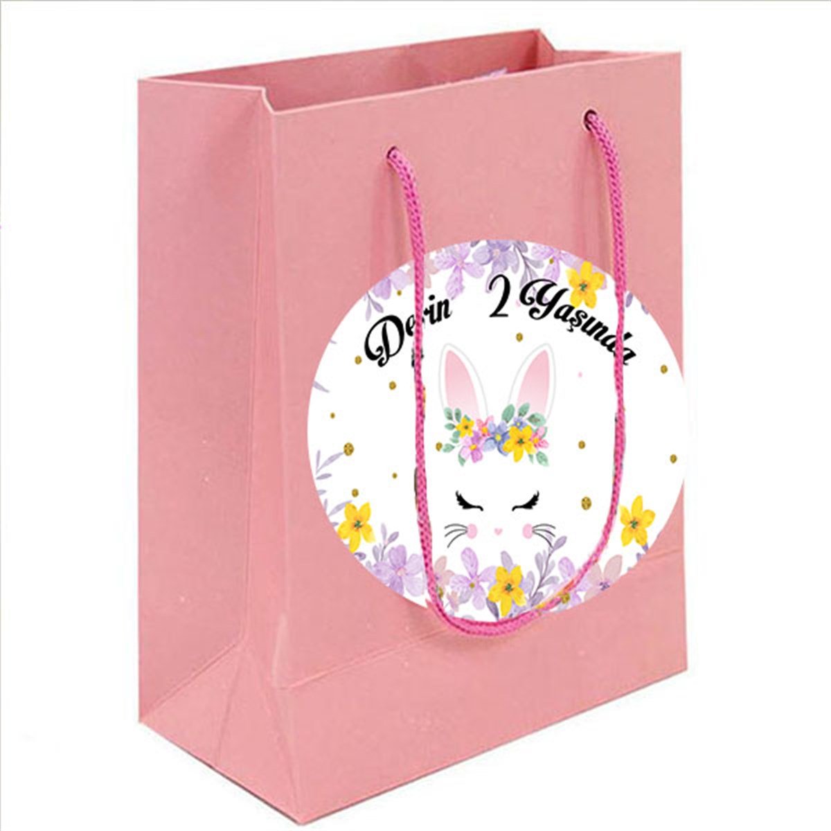 Kişiye Özel Tavşan Hediye Çantası 10 Adet
