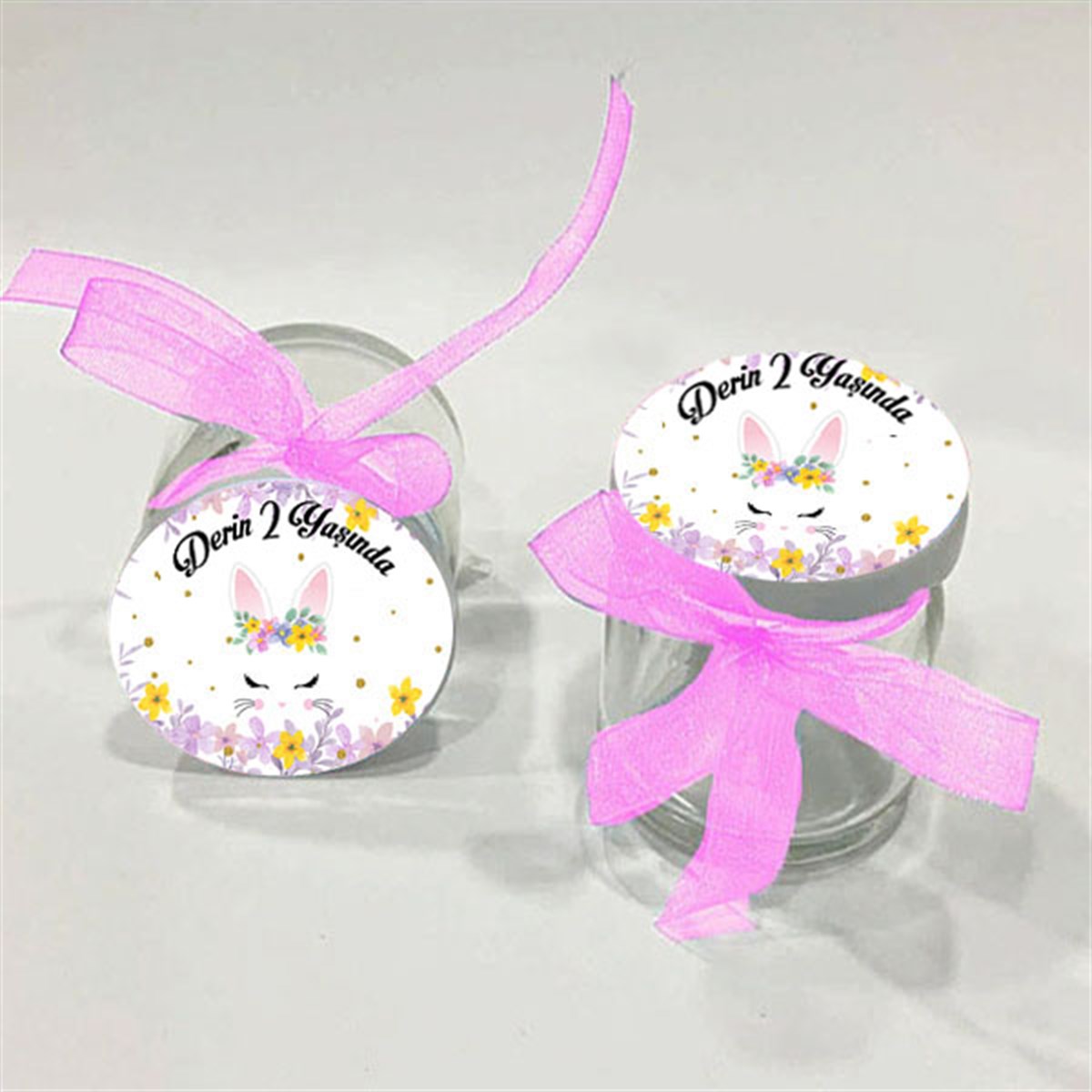 Kişiye Özel Tavşan Kavanoz 10 Adet