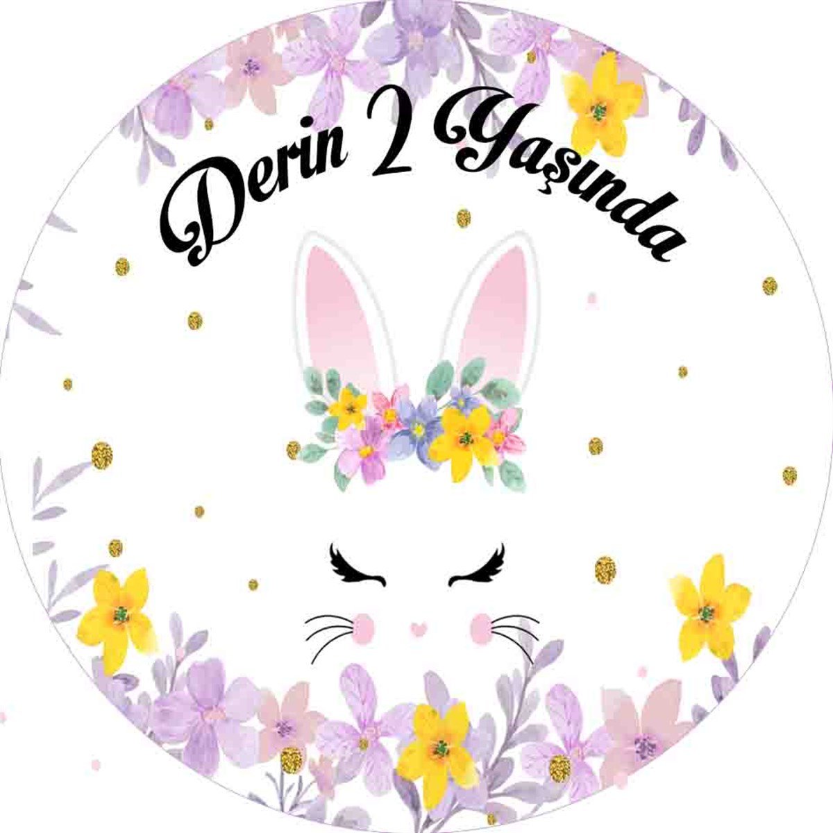 Kişiye Özel Tavşan Sticker 24 Adet