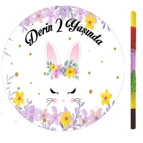 Kişiye Özel Tavşan Temalı Pinyata