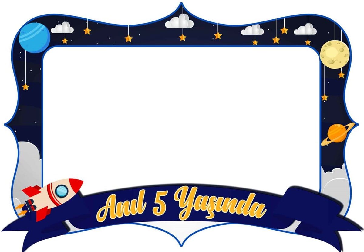 Kişiye Özel Uzay Temalı Çerçeve