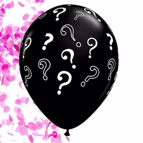 Kız Bebek Cinsiyet Belirleme Balonu 90 cm Pembe Konfetili