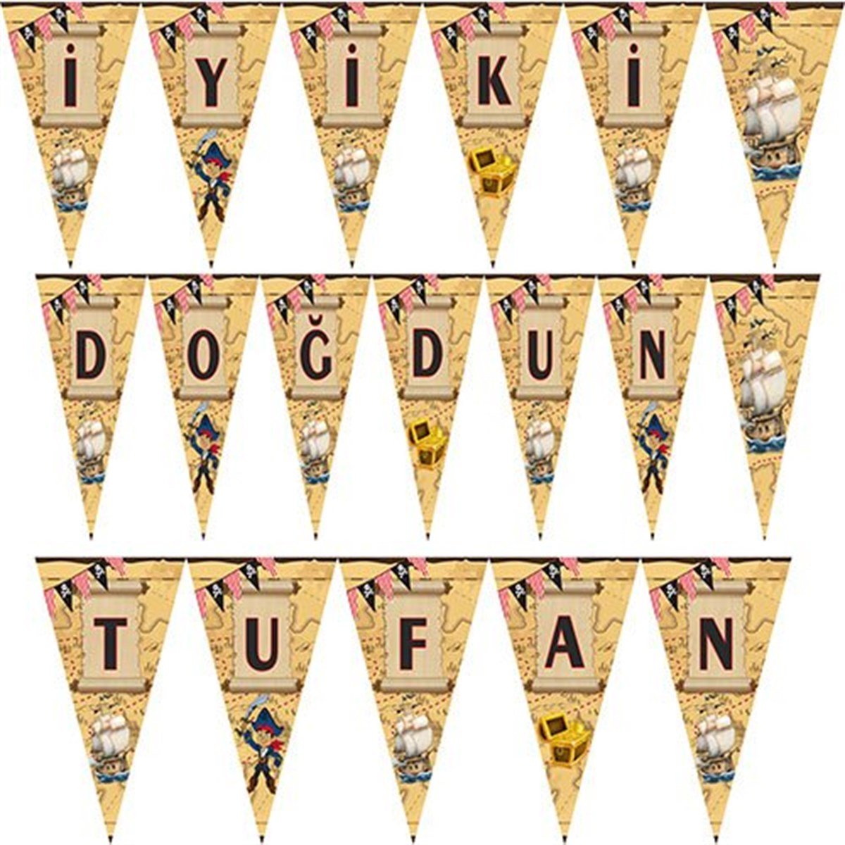 Korsan Kişiye Özel İsimli Bayrak Afiş