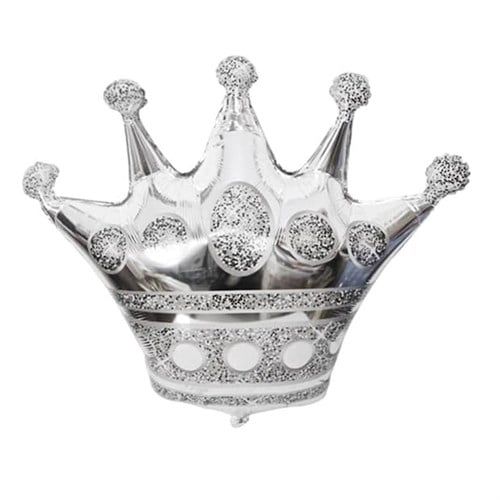 Kral Tacı Gümüş Renkli Folyo Balon