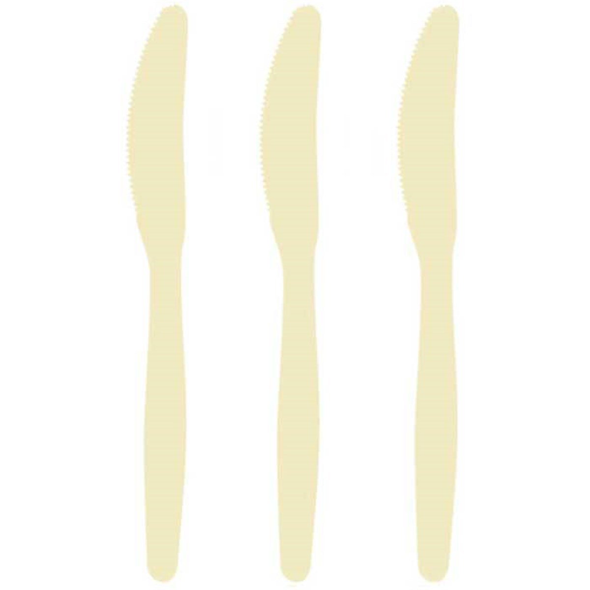 Krem Renk Bıçak 25 Adet