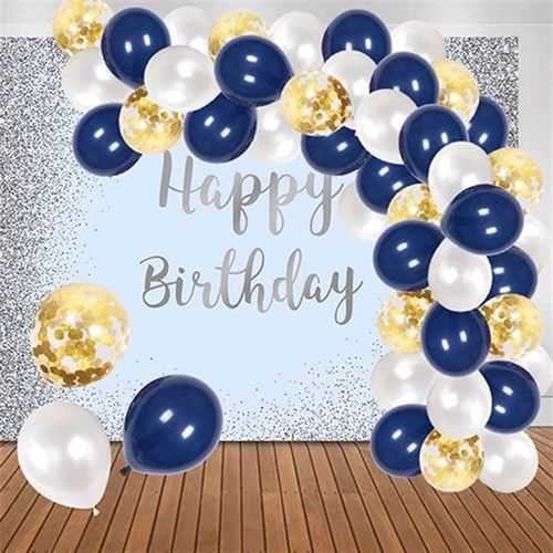 Lacivert Beyaz Zincir Balon Seti