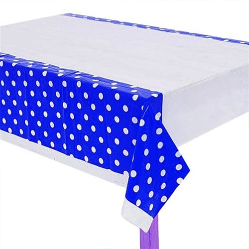 Lacivert  Puantiyeli Masa Örtüsü 120 x 180 cm