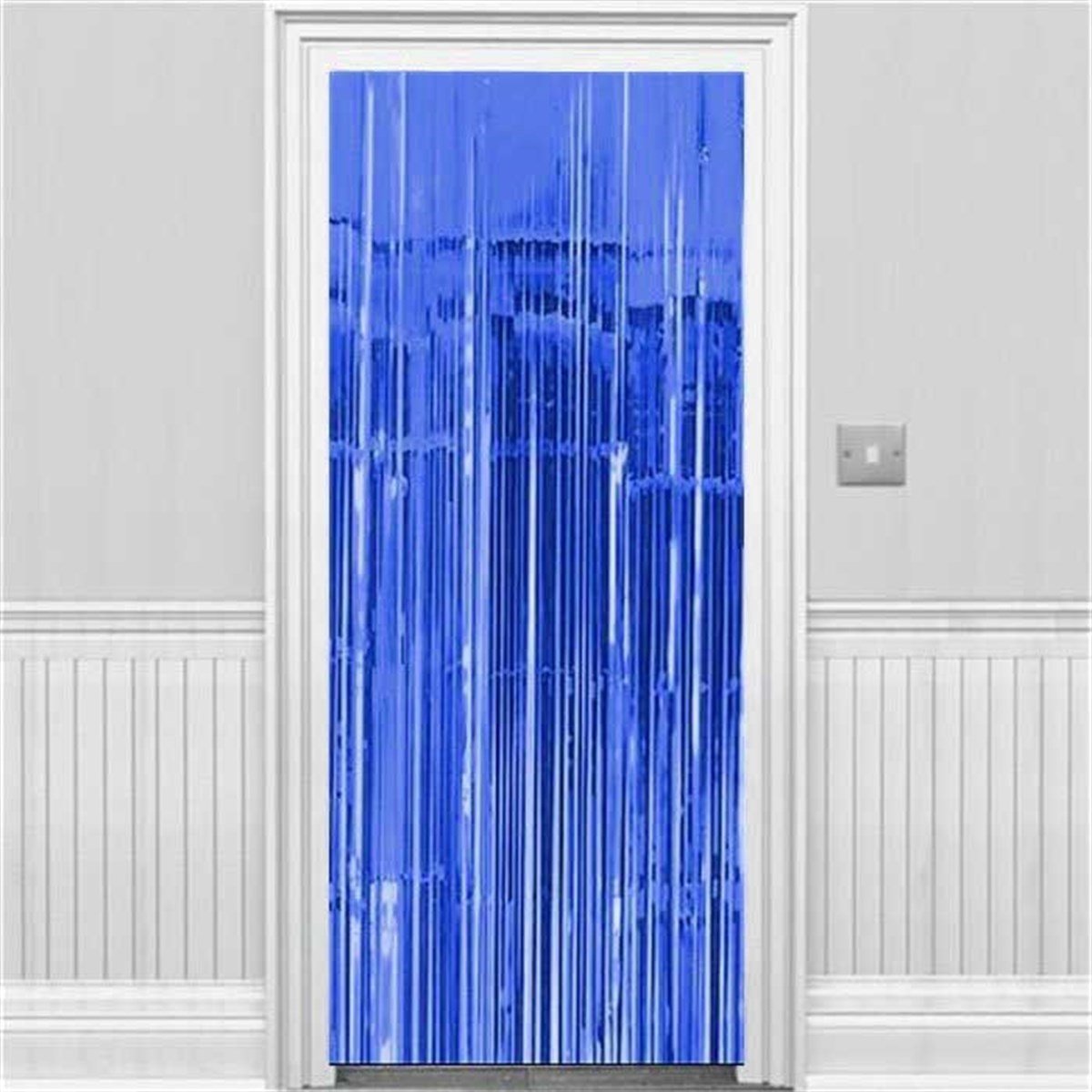 Lacivert Saçaklı Perde Kapı Süsü