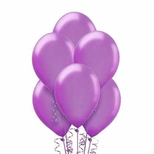 Lila Metalik Balon 20 Adet