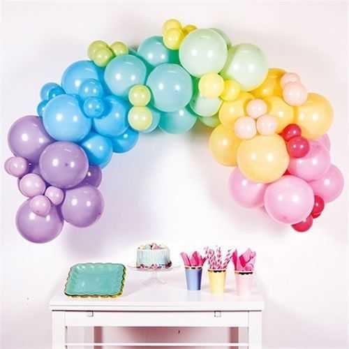 Makaron Renkler Zincir Balon Seti