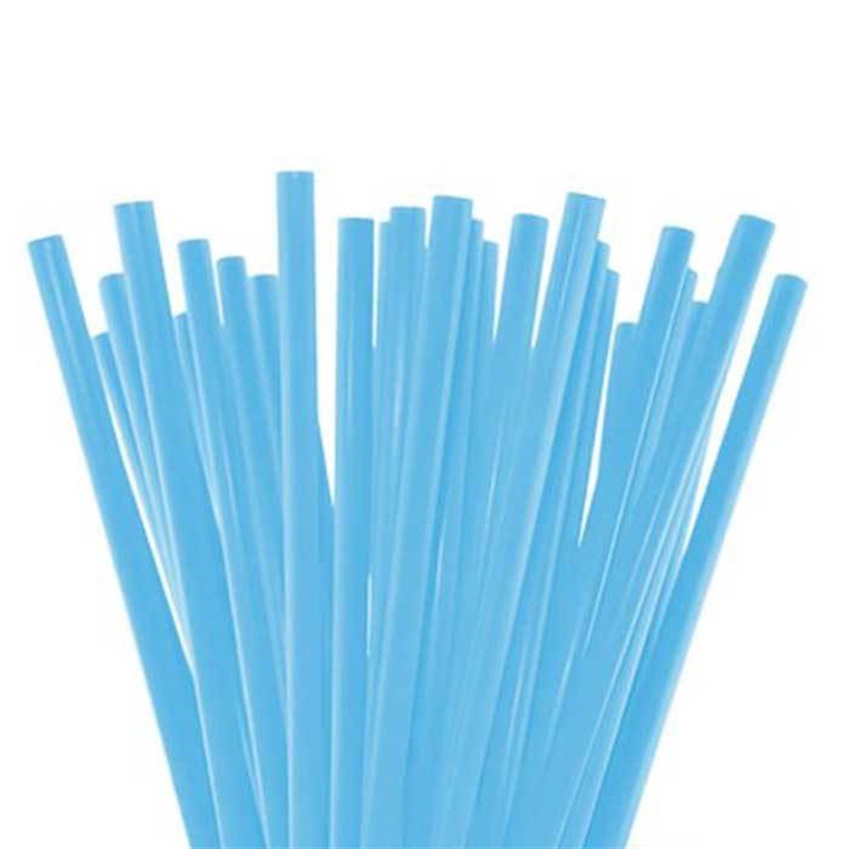 Mavi Kıvrık Pipet 24 Adet