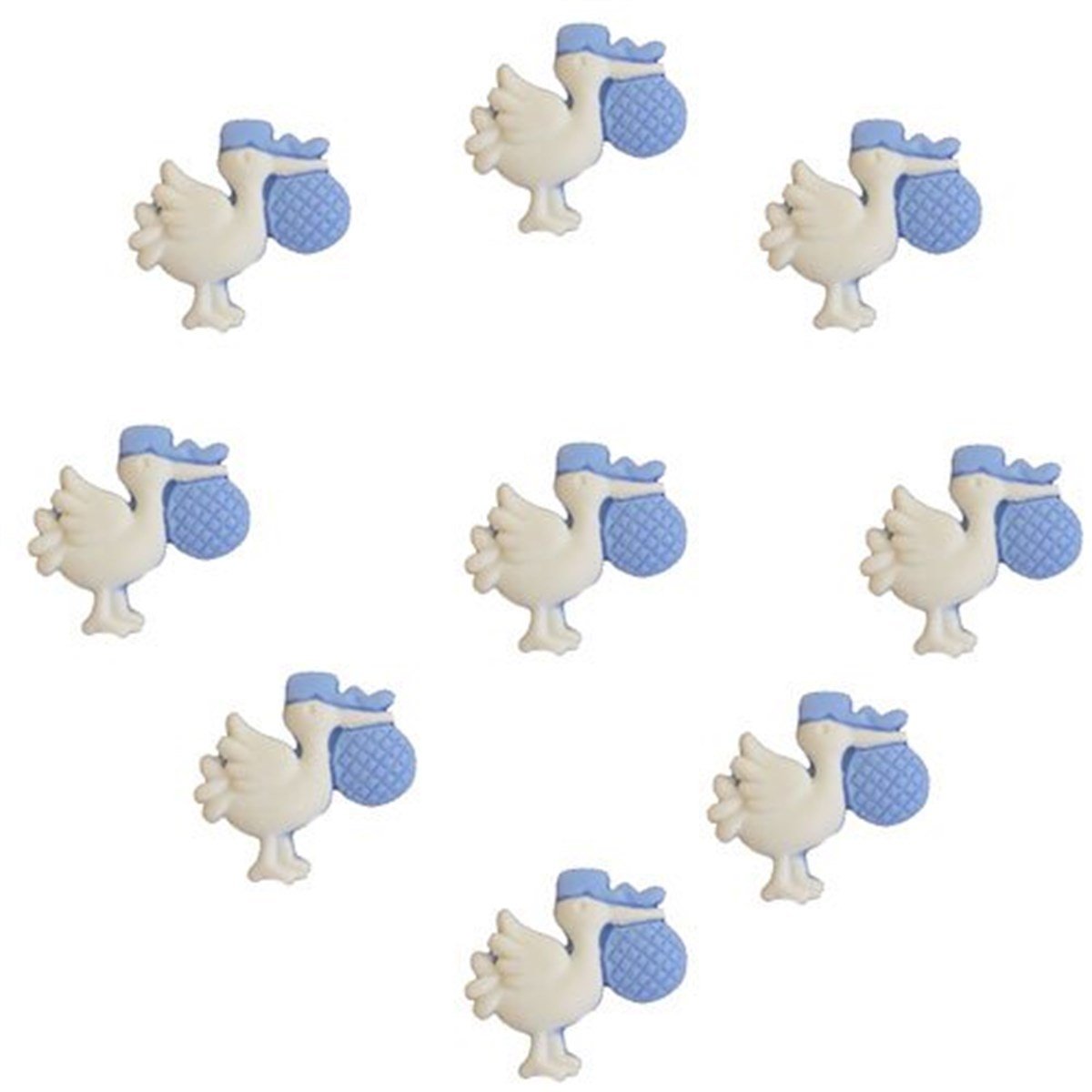 Mavi Leylek Masa Süsü 10 Adet